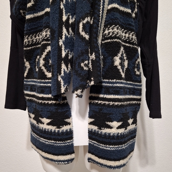 Dolan Multicolor Western Unique Thick Open Front Southwestern Cardigan Jacket M - Picture 4 of 10